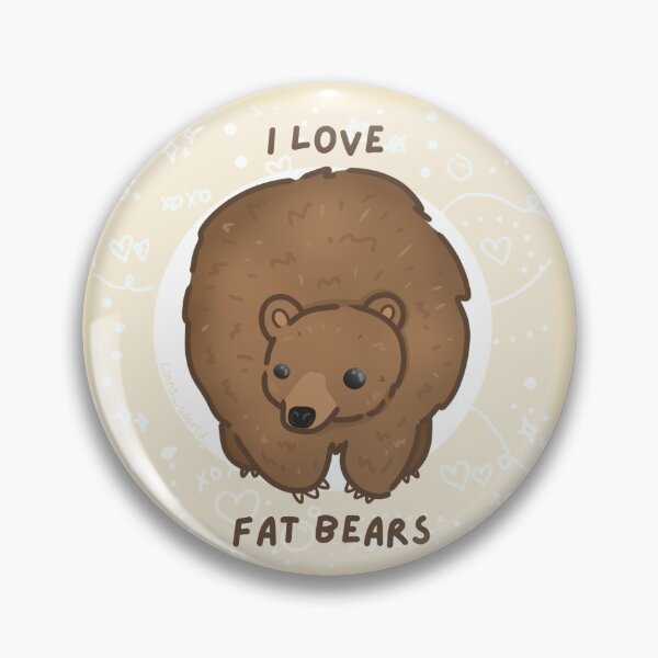 Item preview, I LOVE FAT BEARS-beige background  designed and sold by Linnsworld.