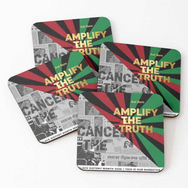 Item preview, Cancel the Noise Amplify the Truth Abstract Art | Black History Month 2026 Narrative Reclamation designed and sold by BlackAndBrown.