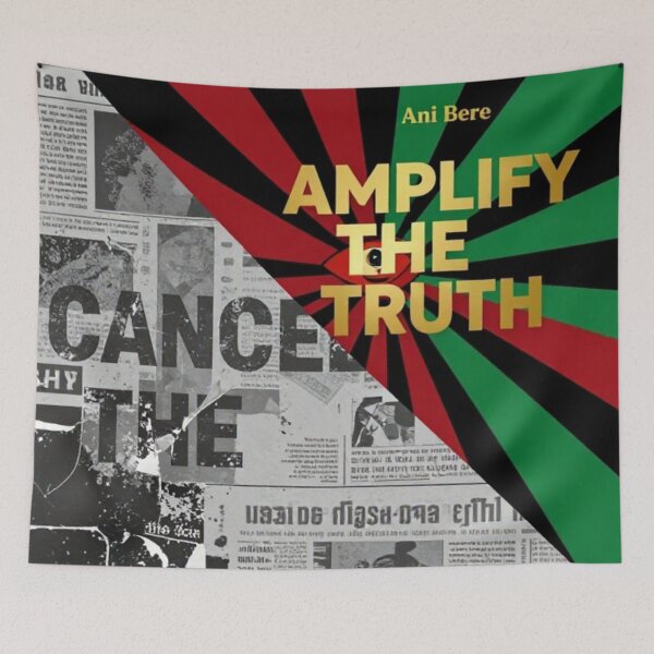 Item preview, Cancel the Noise Amplify the Truth Abstract Art | Black History Month 2026 Narrative Reclamation designed and sold by BlackAndBrown.