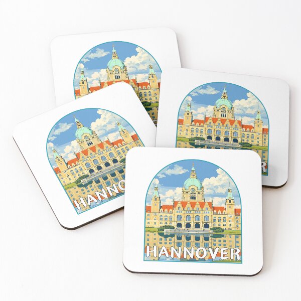 Item preview, Hannover in Lower Saxony, Germany Retro Art Travel Landscape Badge designed and sold by MaateoDesign.