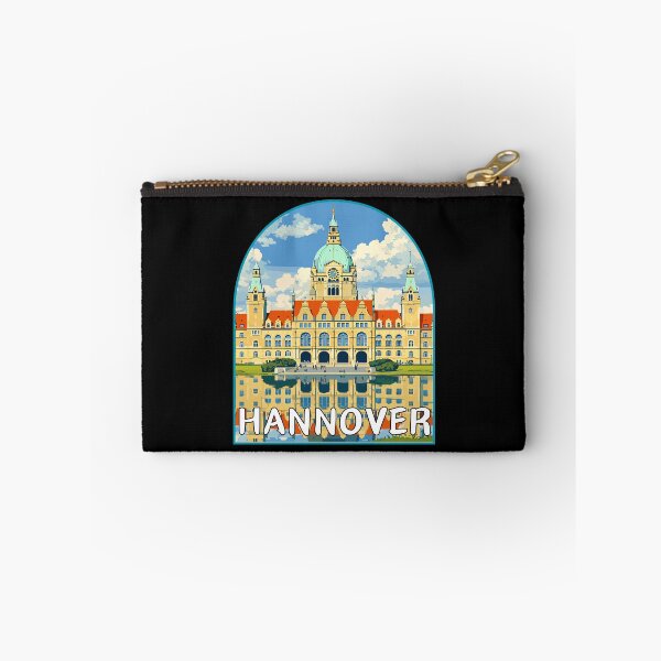 Item preview, Hannover in Lower Saxony, Germany Retro Art Travel Landscape Badge designed and sold by MaateoDesign.