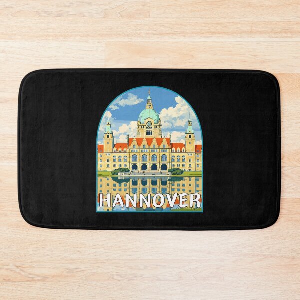 Item preview, Hannover in Lower Saxony, Germany Retro Art Travel Landscape Badge designed and sold by MaateoDesign.