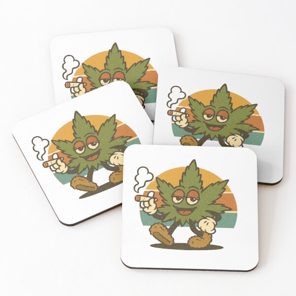 Item preview, Retro Stoner Leaf Vintage 30s Cartoon Mascot designed and sold by TSE DESIGN.