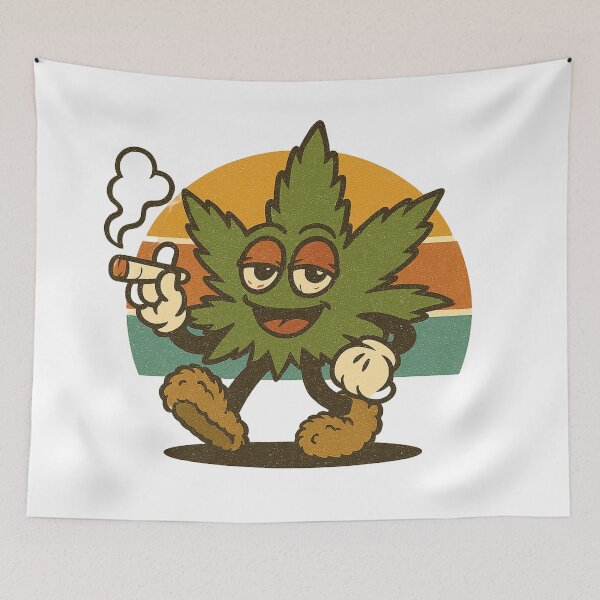 Item preview, Retro Stoner Leaf Vintage 30s Cartoon Mascot designed and sold by Stone-T .