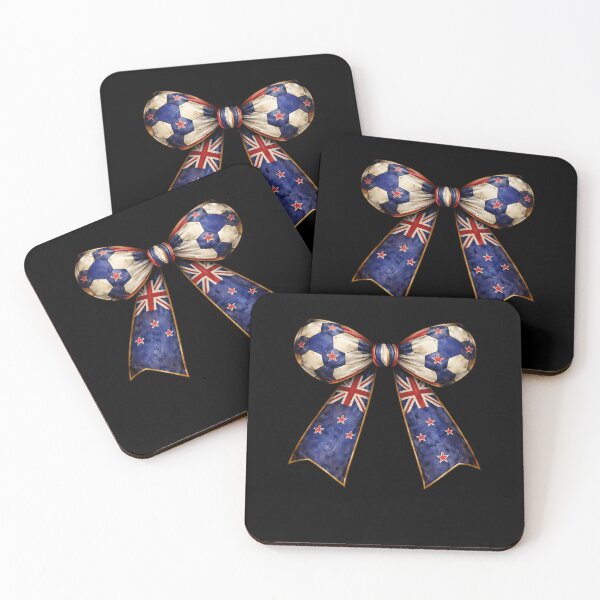 Item preview, New Zealand Flag Patriotic Soccer Bow Vintage Country Ribbon designed and sold by MuniraWearify.
