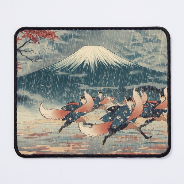 Artikelvorschau, Stormy Fuji & Kitsune Spirits: Japanischer Folklore-Ukiyo-e-Druck entworfen und verkauft von Vandy Fullam.