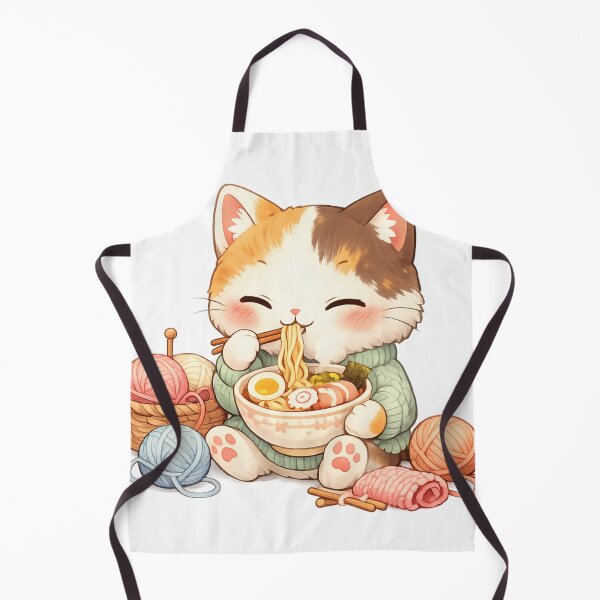 Item preview, Eating noodles cat Kawaii Cute Style designed and sold by Iail Ioa.