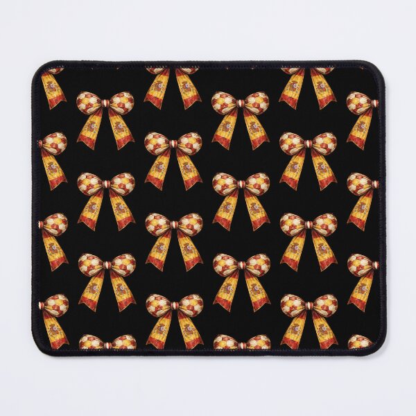 Item preview, Spain Red Yellow Flag Patterned Patriotic Soccer Bow designed and sold by MuniraWearify.