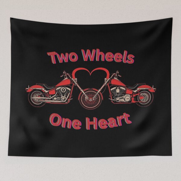 Item preview,   Two wheels  one heart- Valentine’s Motocycle  designed and sold by YourTrendyTees.