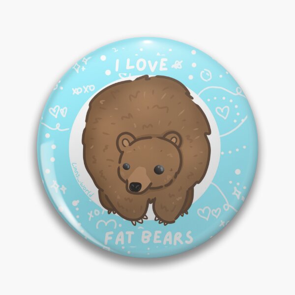 Item preview, I LOVE FAT BEARS-blue background  designed and sold by Linnsworld.