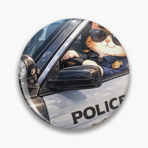 Item preview, cat police designed and sold by RHINOHANDICRAFT.