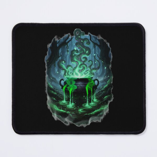 Item preview, Dark Romance Lover Witch Cauldron Bubbling Green Potion, Fantasy Art designed and sold by DarkRomanceMom.