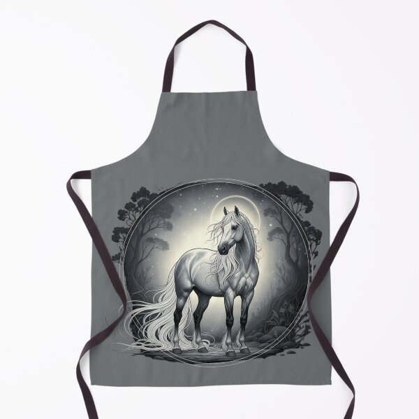 Item preview, Mystical Moon Horse – Ethereal Fantasy Night Illustration designed and sold by soletstudio.