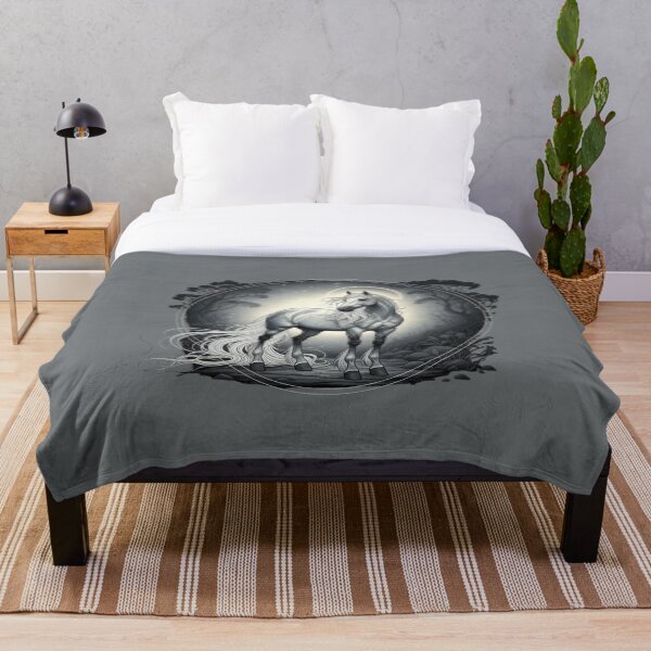 Item preview, Mystical Moon Horse – Ethereal Fantasy Night Illustration designed and sold by soletstudio.