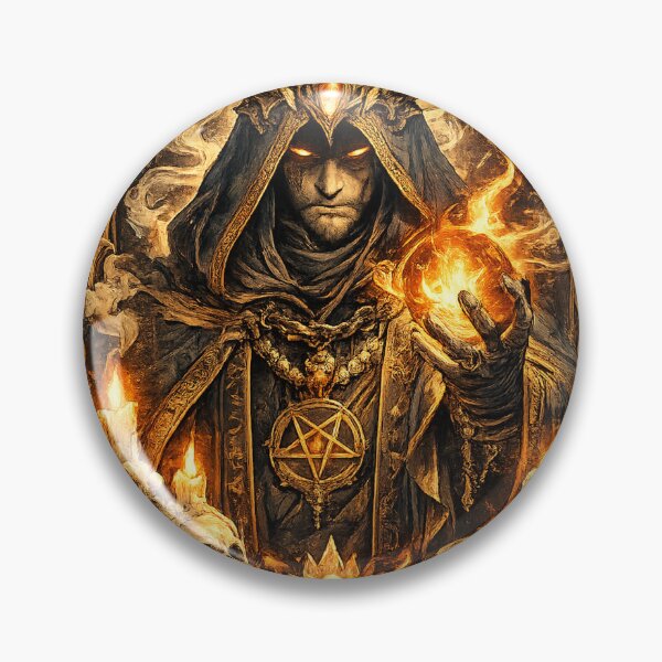 Item preview, Infernal Mage – Dark Sorcerer Fire Sticker designed and sold by DrizzyV.