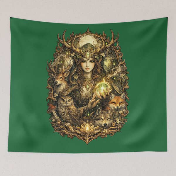 Item preview, Forest Guardian – Nature Spirit Art Sticker designed and sold by DrizzyV.