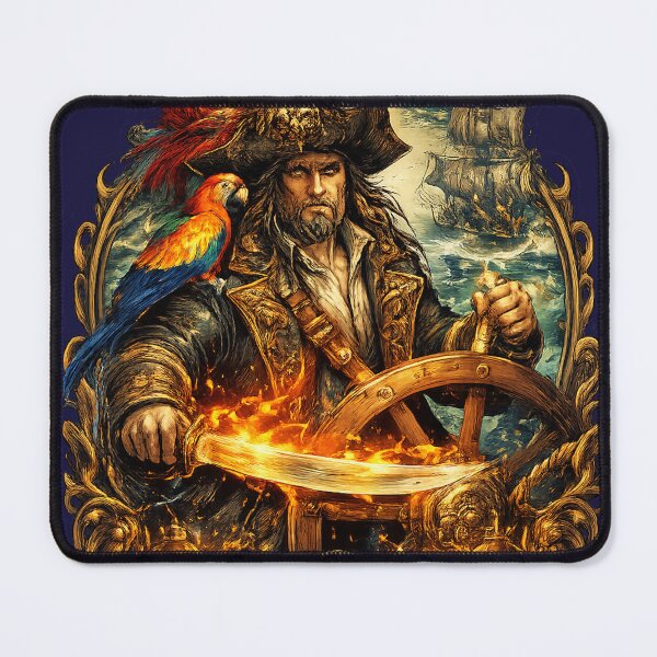 Item preview, Cursed Captain – Pirate Dark Fantasy Sticker designed and sold by DrizzyV.
