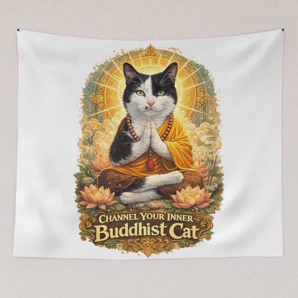 Item preview, Buddhist Cat designed and sold by Its-Oldn-Rusty.