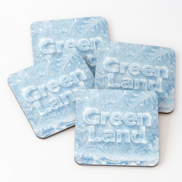 Item preview, Greenland Icy Text Snowflakes Winter Landscape Art designed and sold by DGtaLrtcom.