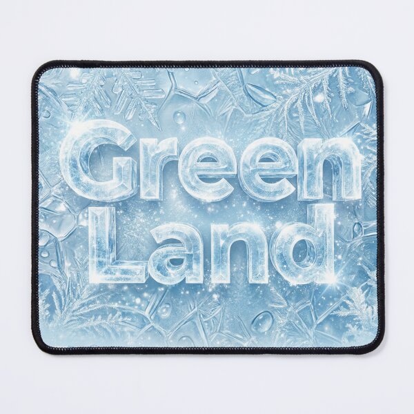 Item preview, Greenland Icy Text Snowflakes Winter Landscape Art designed and sold by DGtaLrtcom.