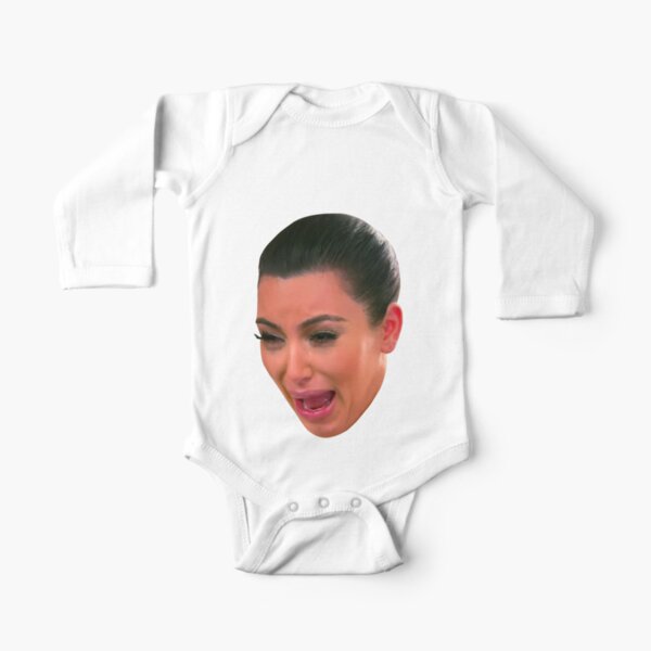 Crying Kim Kardashian Long Sleeve Baby One-Piece