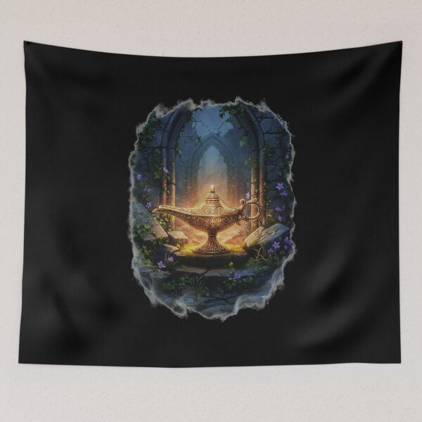 Item preview, Dark Romance Lover Genie Lamp Mystical Ruins Wish to Fantasy world, Fairy Art designed and sold by DarkRomanceMom.