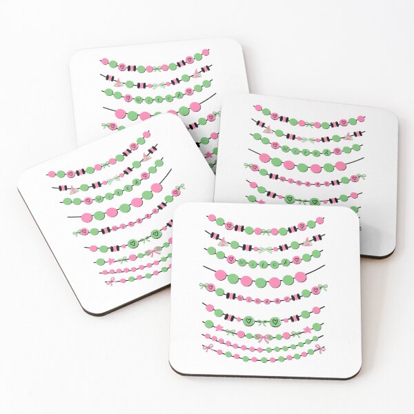 Item preview, Wicked Friendship Bracelets Beads Pink & Green designed and sold by The Pink Feather.