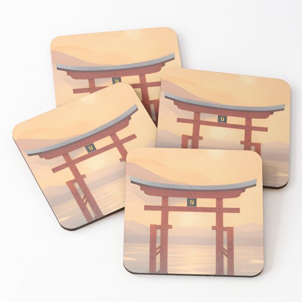 Artikelvorschau, Rotes Torii-Tor – Minimalistische japanische spirituelle Kunst entworfen und verkauft von Minimal Calm.