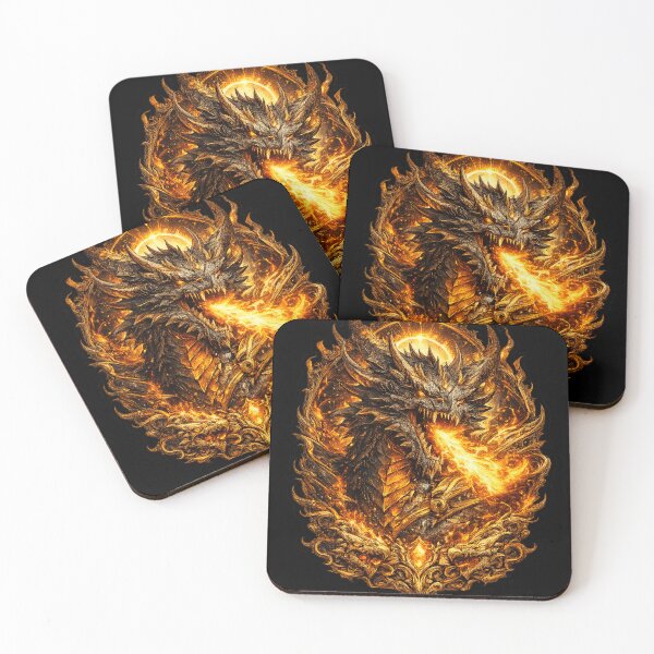 Item preview, Fire Dragon Core – Minimal Epic Dragon Sticker designed and sold by DrizzyV.