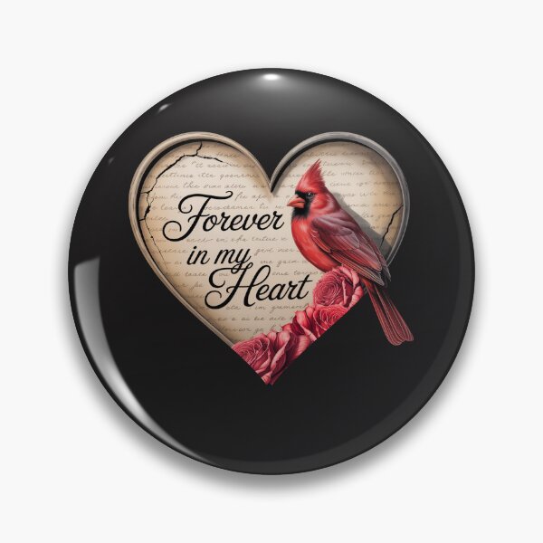 Item preview, Forever in My Heart Cardinal Memorial - Red Bird Remembrance Gift designed and sold by Cute & Sassy Custom Gifting Boutiques.