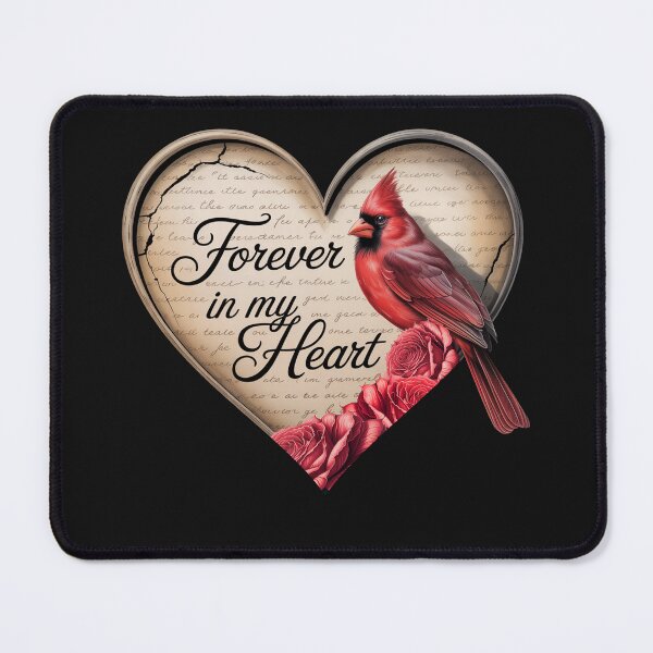 Item preview, Forever in My Heart Cardinal Memorial - Red Bird Remembrance Gift designed and sold by tamdevo1.
