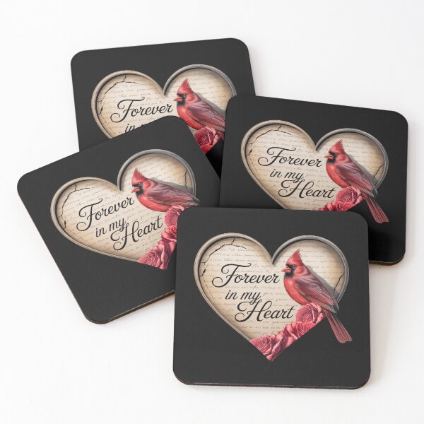 Item preview, Forever in My Heart Cardinal Memorial - Red Bird Remembrance Gift designed and sold by tamdevo1.