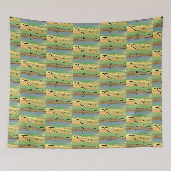 Item preview, Blackbirds in Surreal Landscape  designed and sold by oh-bi-me.