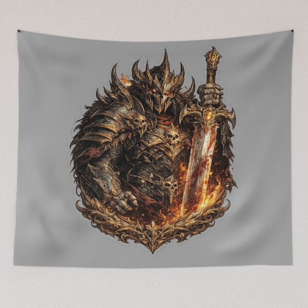 Item preview, Black Iron Warlord – Dark Knight Sticker designed and sold by DrizzyV.