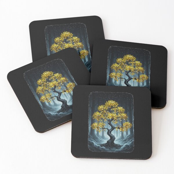 Item preview, Dark Romance Lover Golden Tree Poison Fruit Enchanted Forest Mystical Fantasy, Fairy Art designed and sold by DarkRomanceMom.