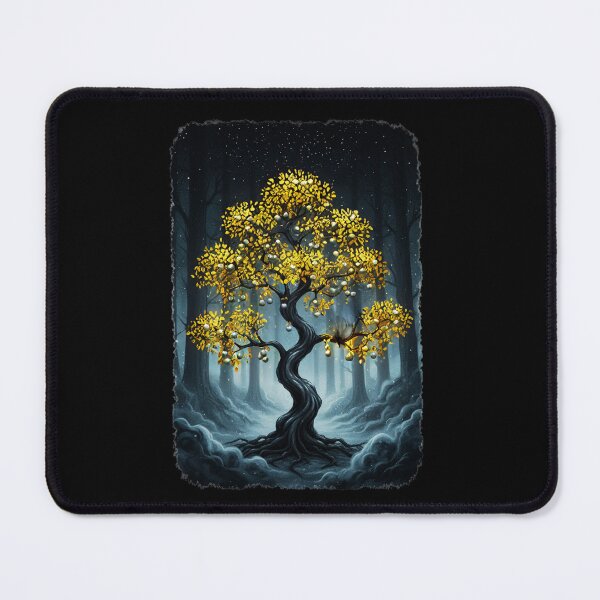 Item preview, Dark Romance Lover Golden Tree Poison Fruit Enchanted Forest Mystical Fantasy, Fairy Art designed and sold by DarkRomanceMom.