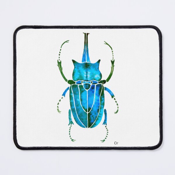 Item preview, Watercolour Stag Beetle Blue designed and sold by ChloeHaumea.