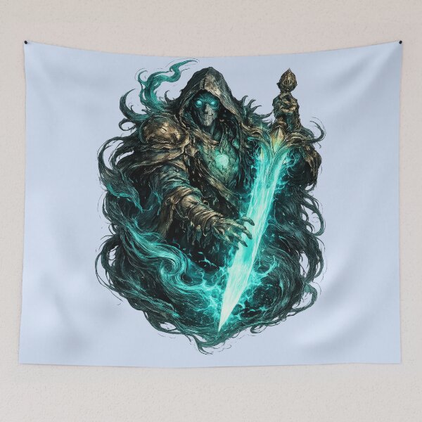 Item preview, Spectral Blade – Wraith Warrior Sticker designed and sold by DrizzyV.