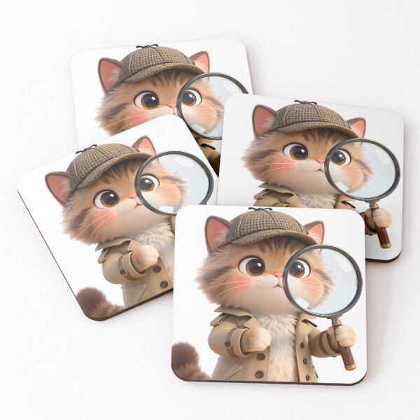 Item preview, Detective Kitty on the Case designed and sold by turtlemaid.