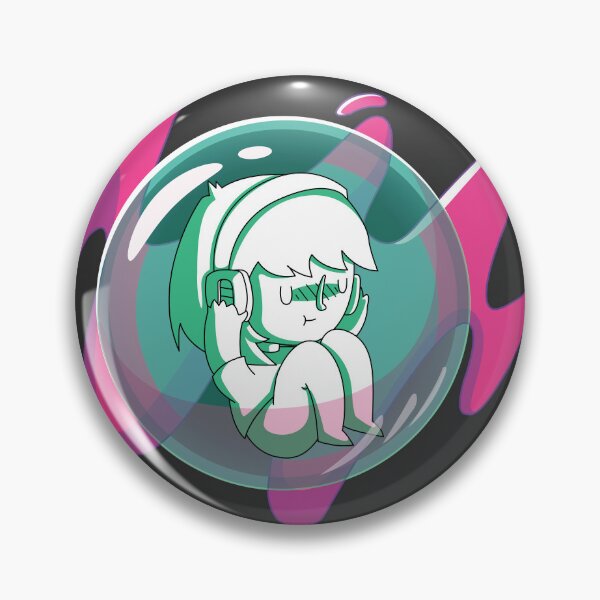 Item preview, Music Immersion – Cartoon Girl Floating in Sound designed and sold by Groslat Art Experiments.