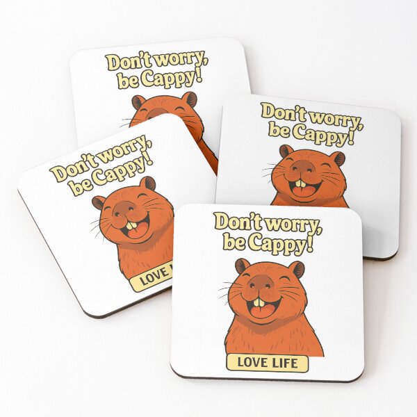 Item preview, Don’t Worry Be Cappy – Capybara Positivity Vibes designed and sold by NOMISKISAW.