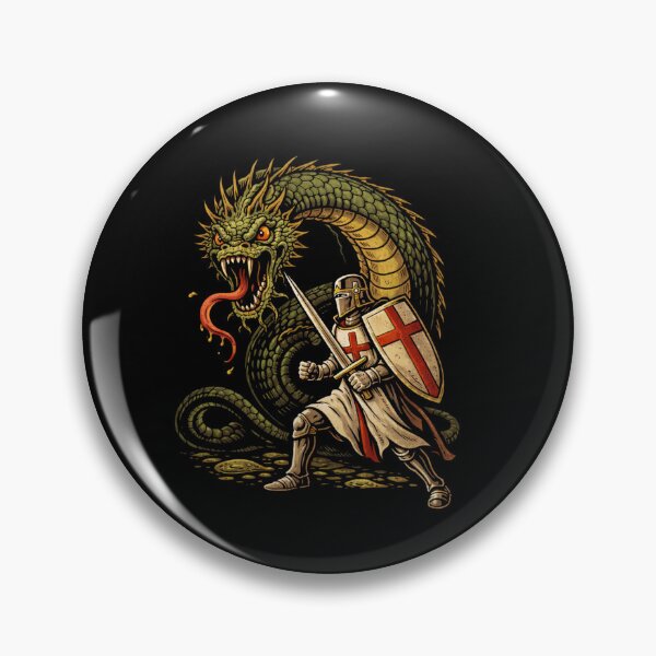 Item preview, Serpent Monster vs Crusader – Dark Fantasy Illustration designed and sold by Design by Anthony .