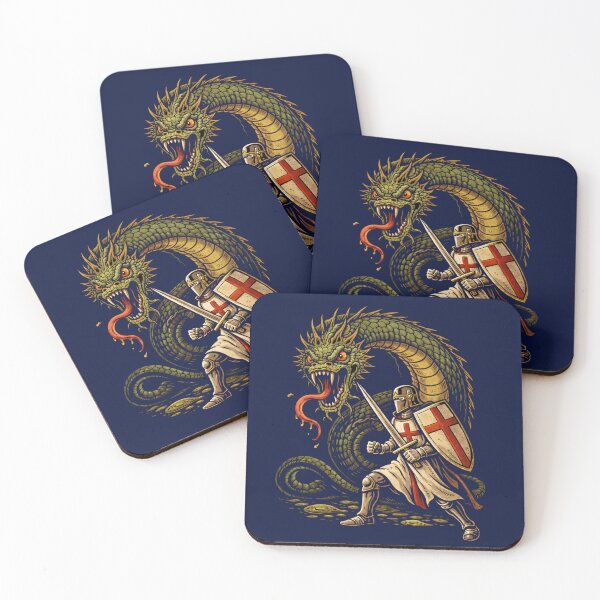 Item preview, Serpent Monster vs Crusader – Dark Fantasy Illustration designed and sold by Design by Anthony .