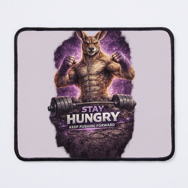 Item preview, Stay Hungry – Purple Kangaroo Motivation Design designed and sold by gabeszshop.