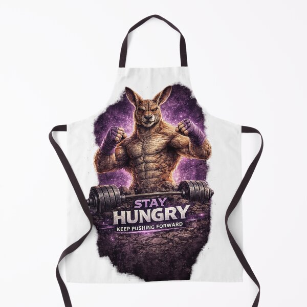 Item preview, Stay Hungry – Purple Kangaroo Motivation Design designed and sold by gabeszshop.