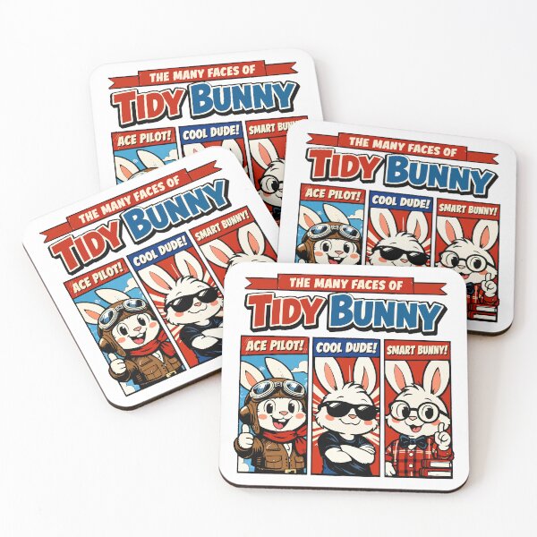Item preview, The Many Faces of Tidy Bunny designed and sold by WildlifeInc.