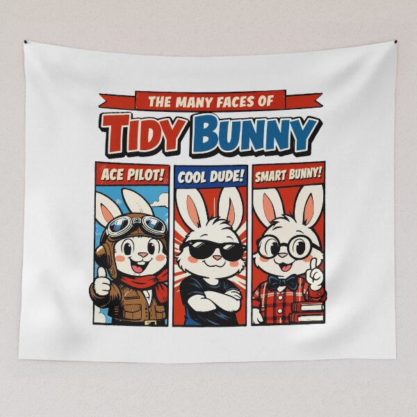 Item preview, The Many Faces of Tidy Bunny designed and sold by WildlifeInc.
