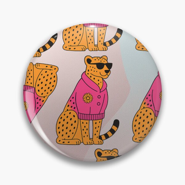 Item preview, Adorable cheetahs in colorful sweaters and glasses - blue version designed and sold by Knock on my door.
