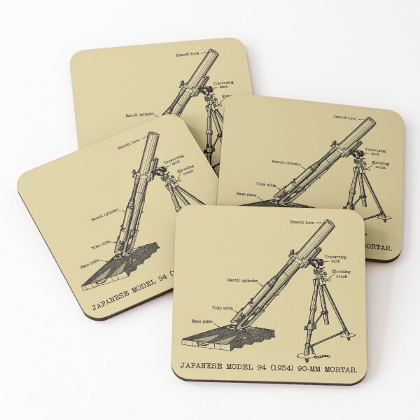 Item preview, Japanese Model 94 WW2 94mm Mortar Diagram designed and sold by MilitaryMart.