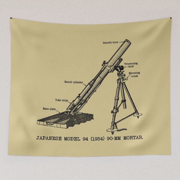Item preview, Japanese Model 94 WW2 94mm Mortar Diagram designed and sold by MilitaryMart.